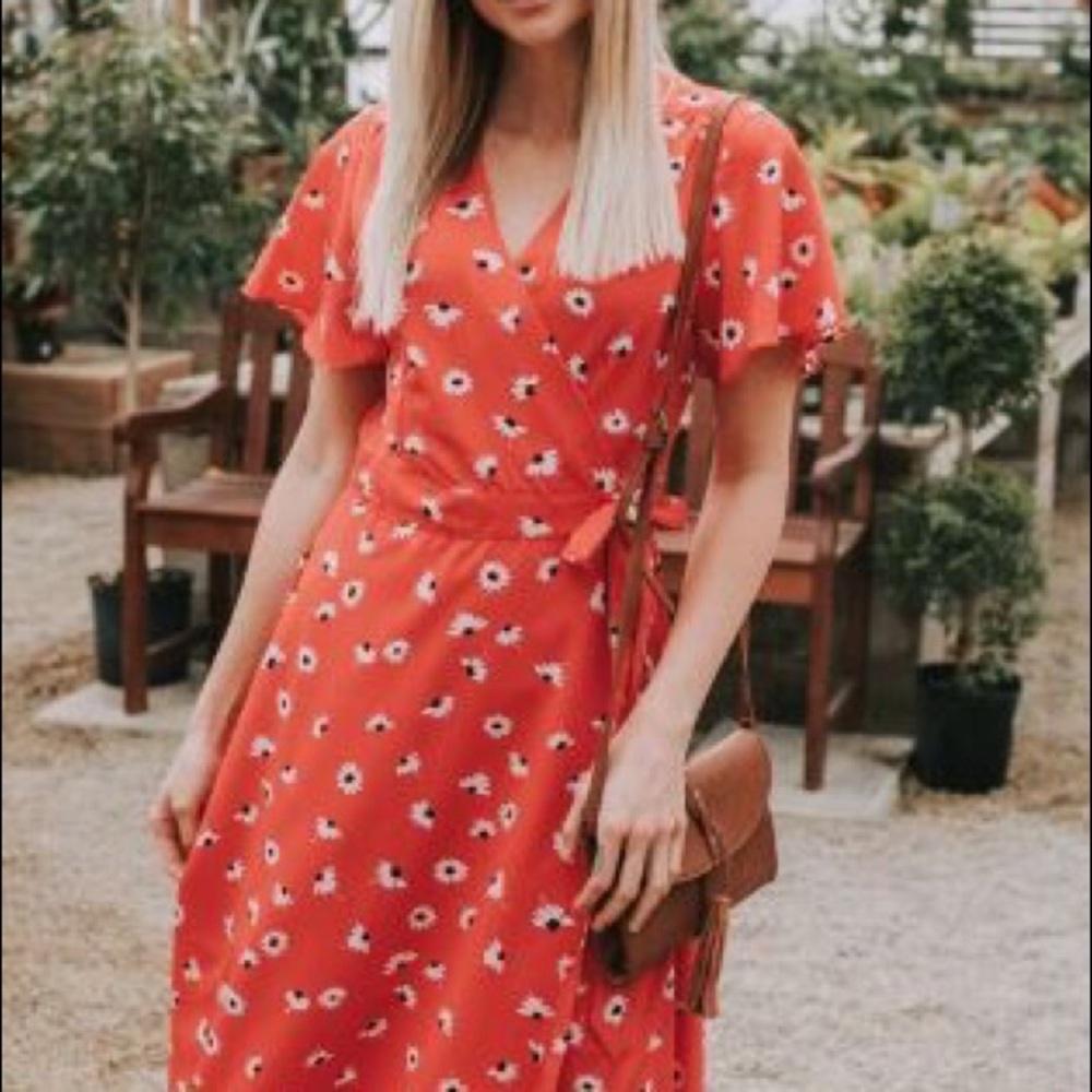 Daisies Wrap Dress L